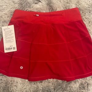 COPY - red lululemon pace rival skirt